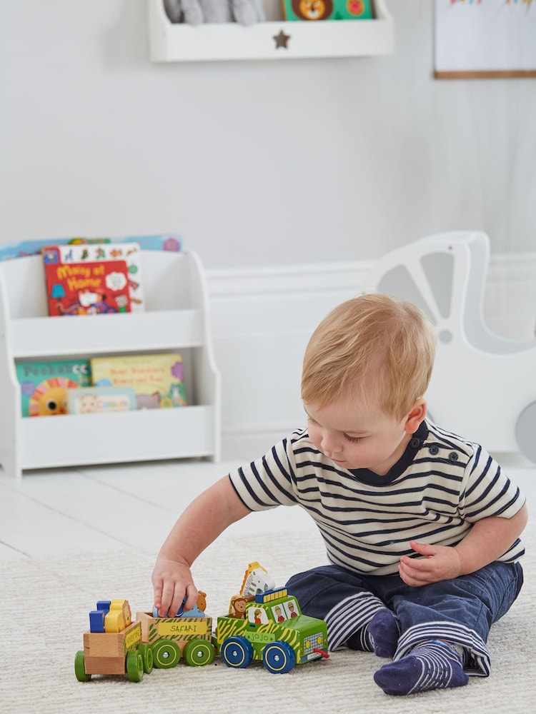 JoJo Maman Bébé Wooden Safari Pull-Along Truck with Animals - Image 3 of 3