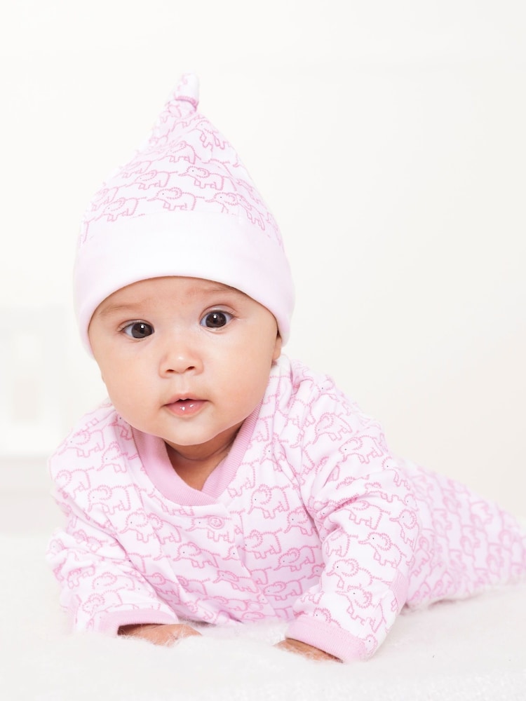 Hellrosa - JoJo Maman Bébé Little Elephant Babymütze aus Baumwolle - Bild 1 von 2 Hellrosa - JoJo Maman Bébé Little Elephant Babymütze aus Baumwolle - Bild 1 von 2
