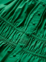 Another Sunday Puff Sleeve Top With Shirred Waist And Button Detail In Purple - Image 6 of 6