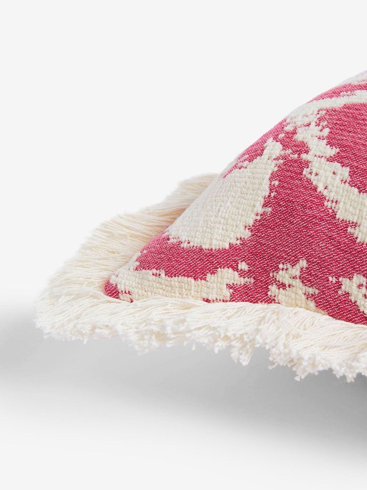 Ikat Jacquard Geo Fringe 100% Bombaž 50 x 50cm Blazina - Slika 2 iz 5
