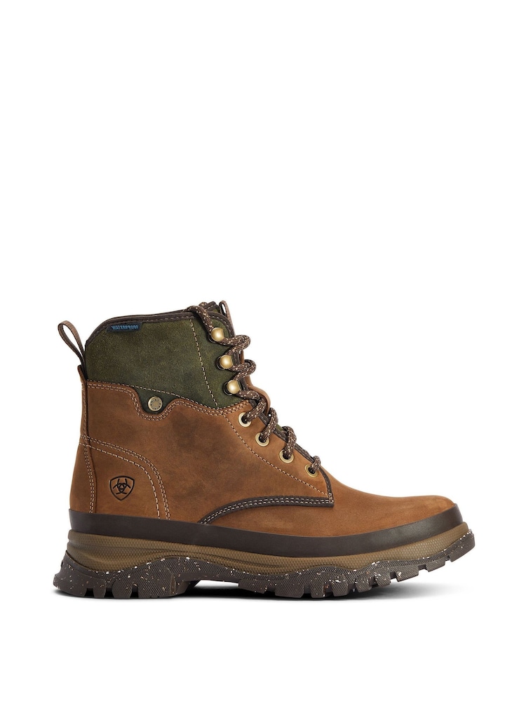 Ariat Moresby Waterproof Shoret Lace-Up Hiking Brown Boots - Image 1 of 6