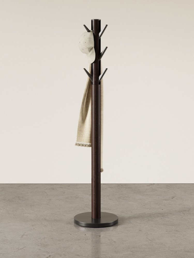 Umbra Dark Brown Flapper Wooden Coat Rack - Image 1 of 4