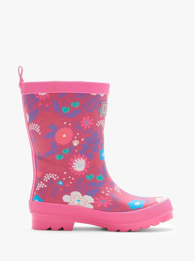Hatley Purple Tiny Flowers Matte Rain Boots - Image 3 of 3 Hatley Purple Tiny Flowers Matte Rain Boots - Image 3 of 3