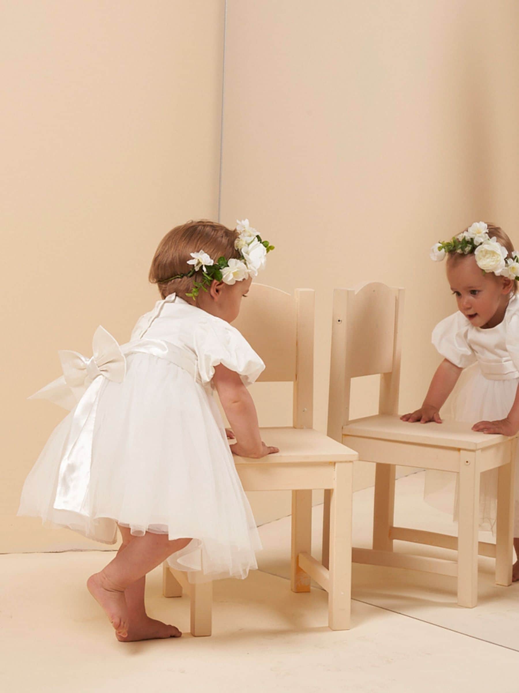 Buy Angel & Rocket White Taffeta Bow Baby Dress from Next USA