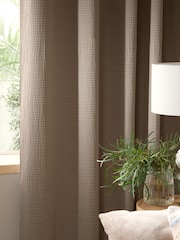 Natural Soft Crinkle Blackout Eyelet Blackout/Thermal Curtains - Image 4 of 8