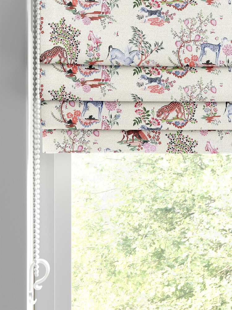Cath Kidston Cream Magical Kingdom Made to Measure Roman 100% Cotton Blinds - Image 2 of 6