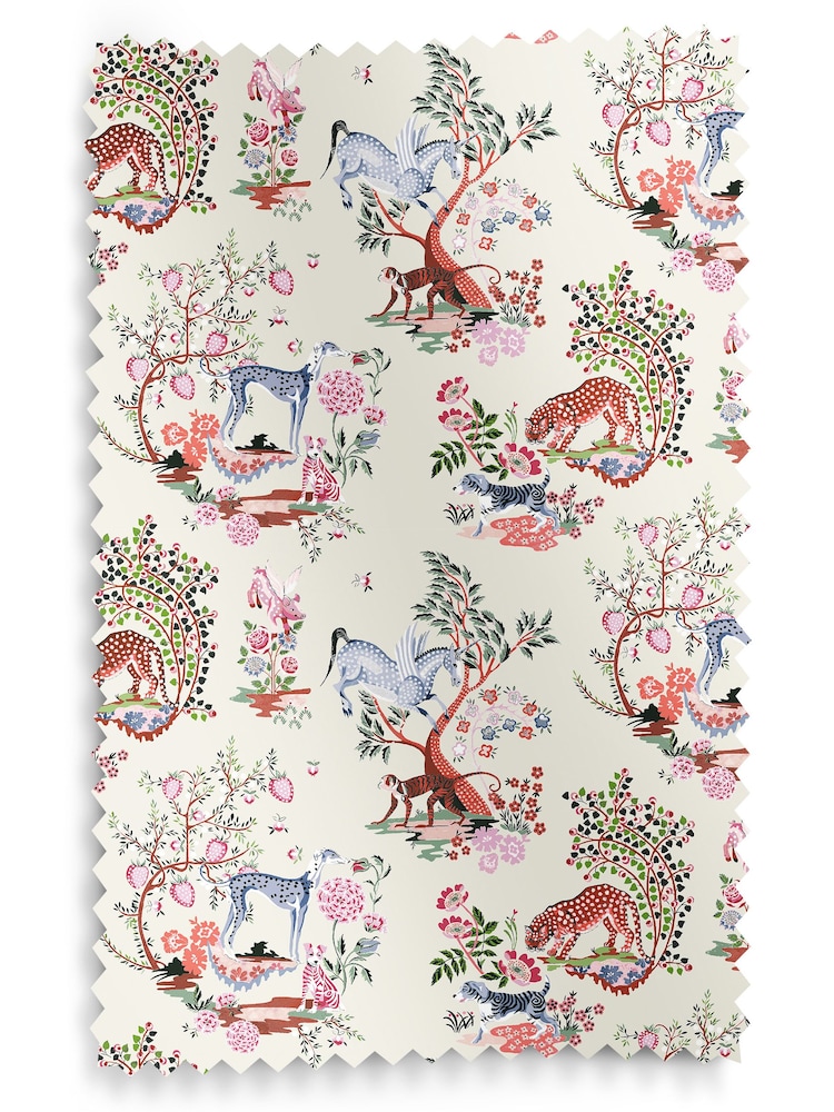 Cath Kidston Cream Magical Kingdom Made to Measure Roman 100% Cotton Blinds - Image 6 of 6