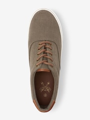 Khaki Green Regular Fit Classic Canvas Pumps - Image 4 of 5