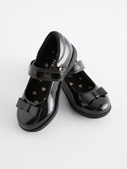 Black Patent Infant School Bow Mary Jane Shoes - Image 1 of 7