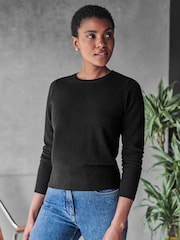 Pure Collection Cashmere Crew Neck Sweater - Image 1 of 5
