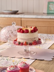 Pink Confetti Cloche Cake Glass Stand - Image 2 of 5