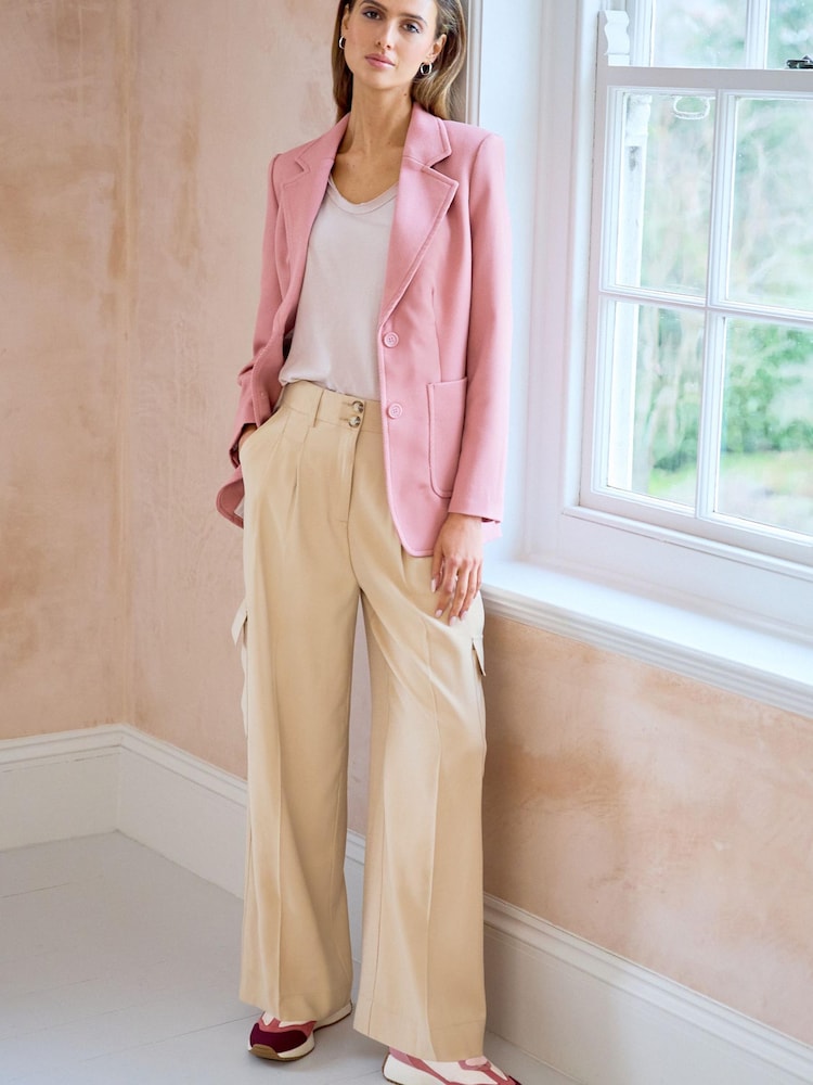 Pink Tailored Pocket Detail Single Breasted Blazer - Image 2 of 6