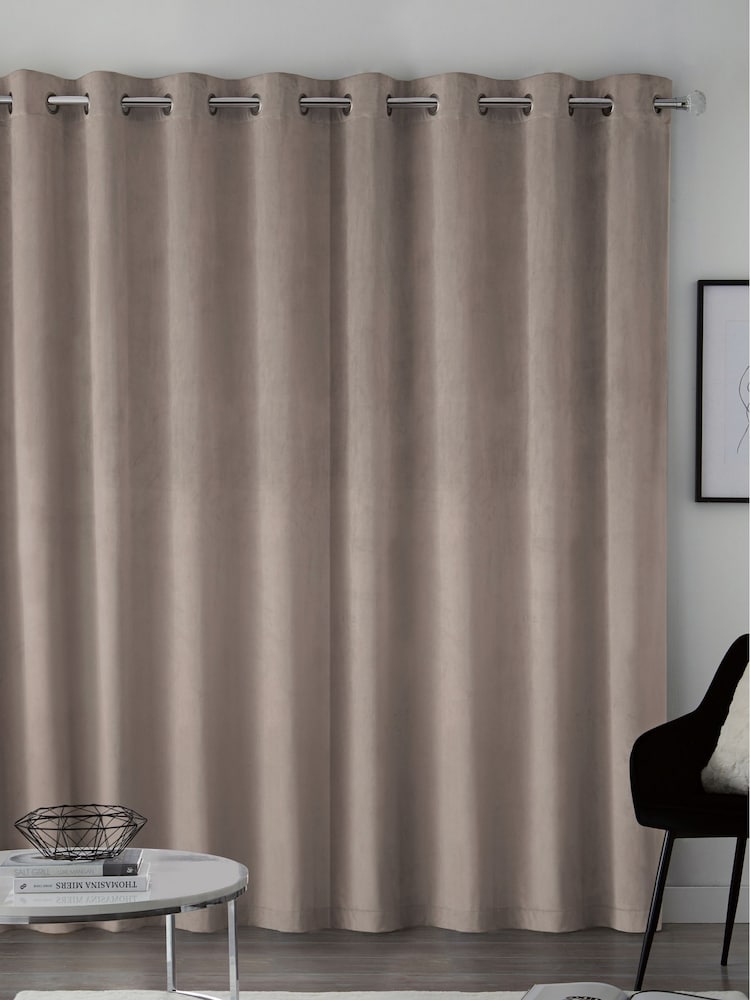 Natural Mink Matte Velvet Blackout/Thermal Curtains - Image 3 of 7