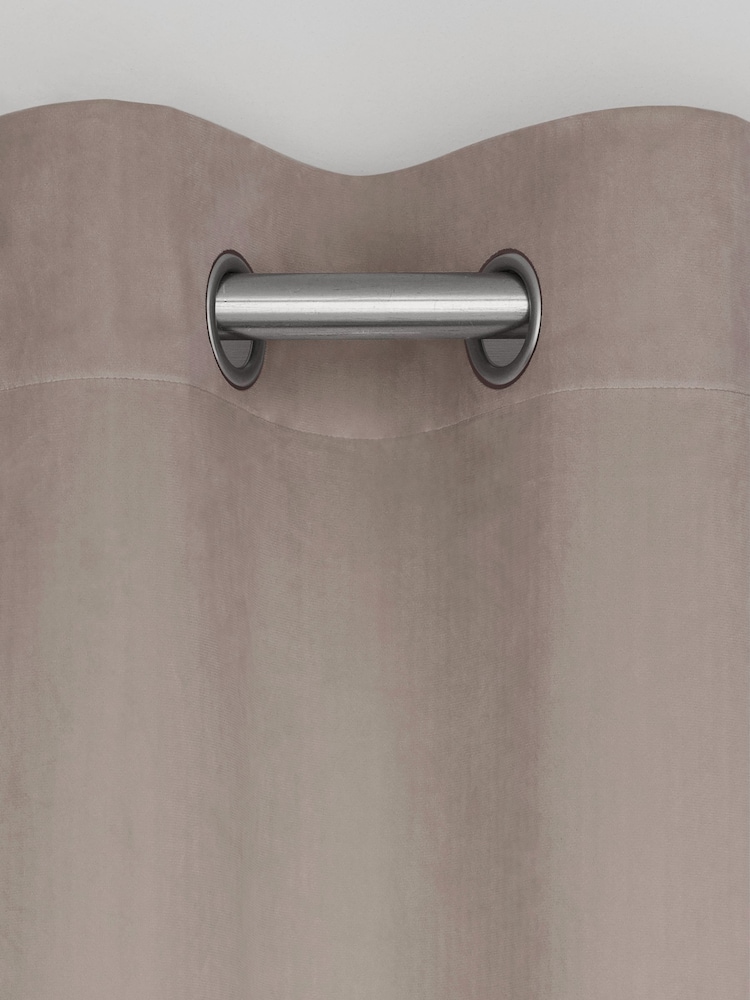 Natural Mink Matte Velvet Blackout/Thermal Curtains - Image 6 of 7
