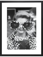 Brookpace Lascelles Black Black And White 'June Pickney' Photographic Print in Glass Black Frame - Image 4 of 4