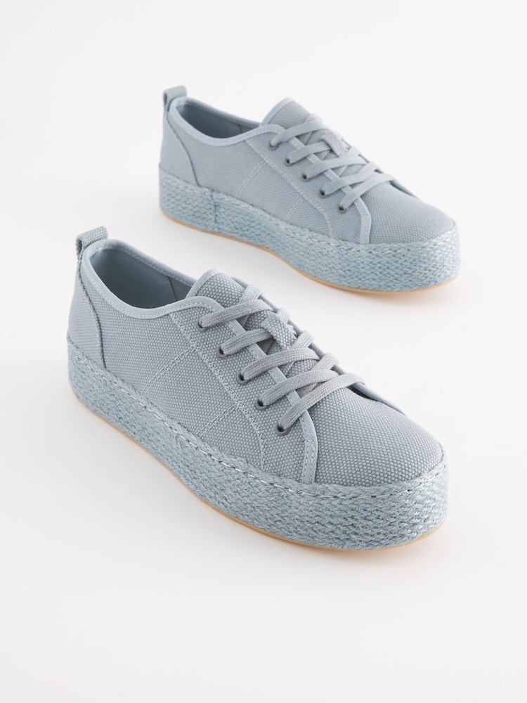 Blau - Forever Comfort® Turnschuhe im Espadrilles-Design mit dicker Sohle - Bild 2 von 6