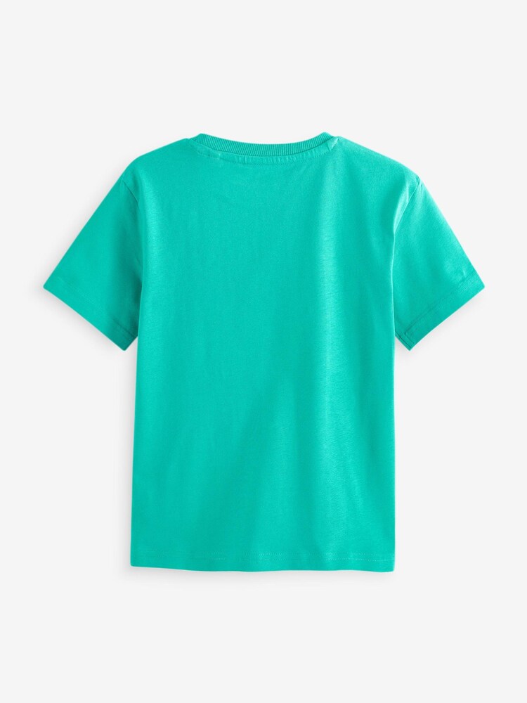 Teal Blue Gaming Controller Flippy Sequin Short Sleeves T-Shirt (3-16yrs) - Image 3 of 3