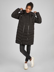 JoJo Maman Bébé Black 2-in-1 Maternity Puffer Coat - Image 1 of 5