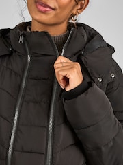 JoJo Maman Bébé Black 2-in-1 Maternity Puffer Coat - Image 5 of 5