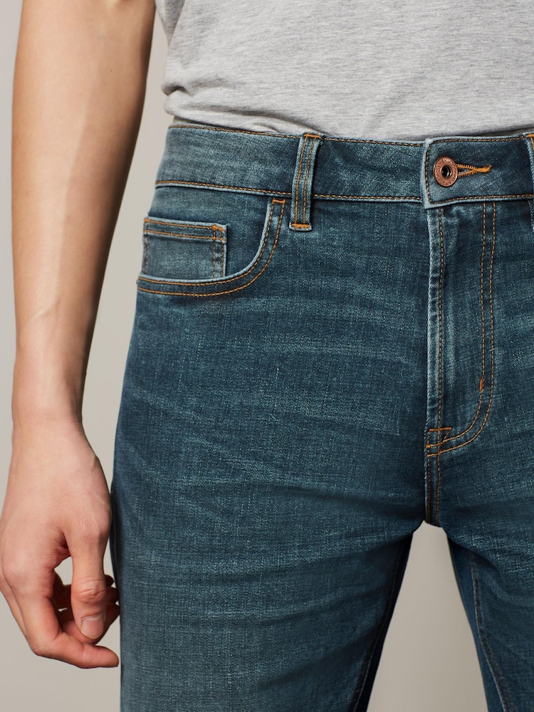 Vintage Blue Tint Straight Motion Flex Jeans - Image 4 of 9
