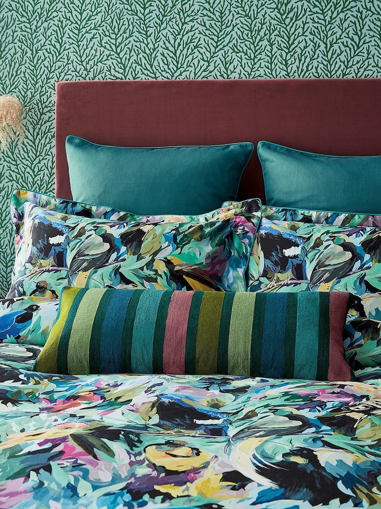 Harlequin Green Dance Of Adornment Pillowcase - Image 2 of 4