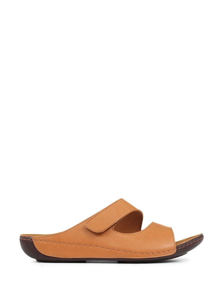 Pavers Wide Fit Natural Adjustable Mules - Image 1 of 5
