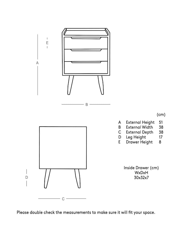 Swoon Brown Southwark Bedside Table - Image 6 of 6