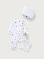 The White Company Organic Cotton London White Suitcase Gift Set - Image 1 of 2