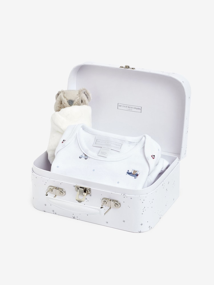 The White Company Organic Cotton London White Suitcase Gift Set - Image 2 of 2