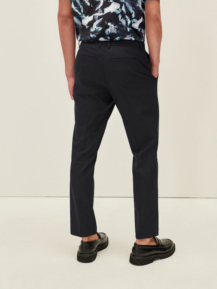 Navy Blue EDIT Slim Fit Trousers - Image 4 of 8