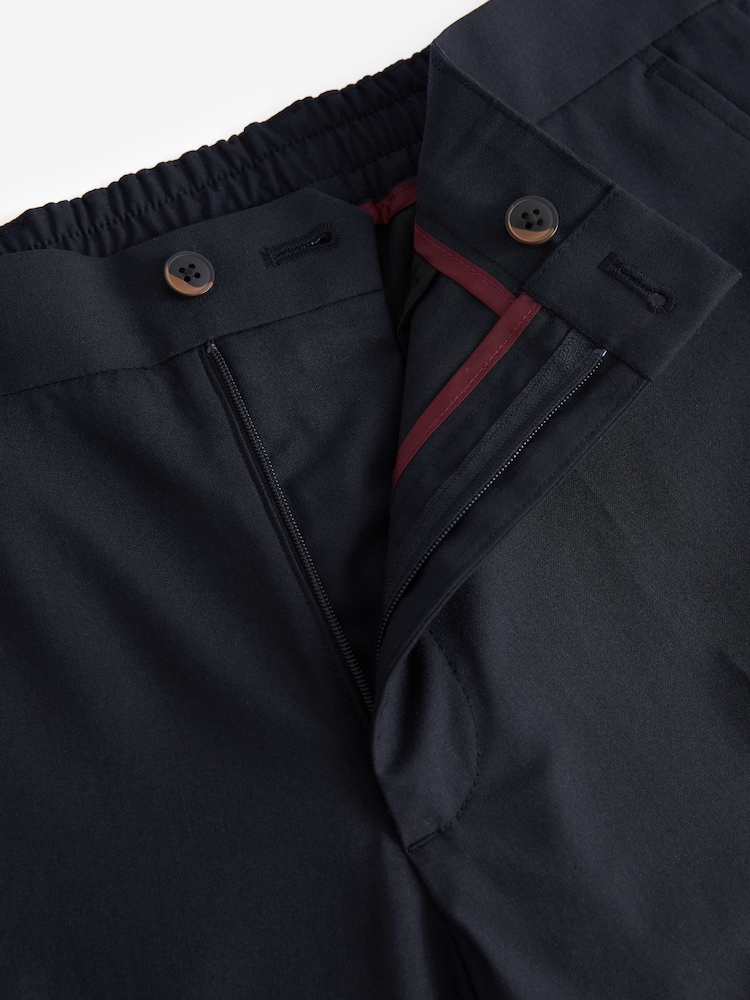 Navy Blue EDIT Slim Fit Trousers - Image 6 of 8