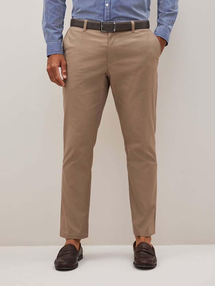 Stone Natural Slim Smart Chino Trousers - Image 1 of 10
