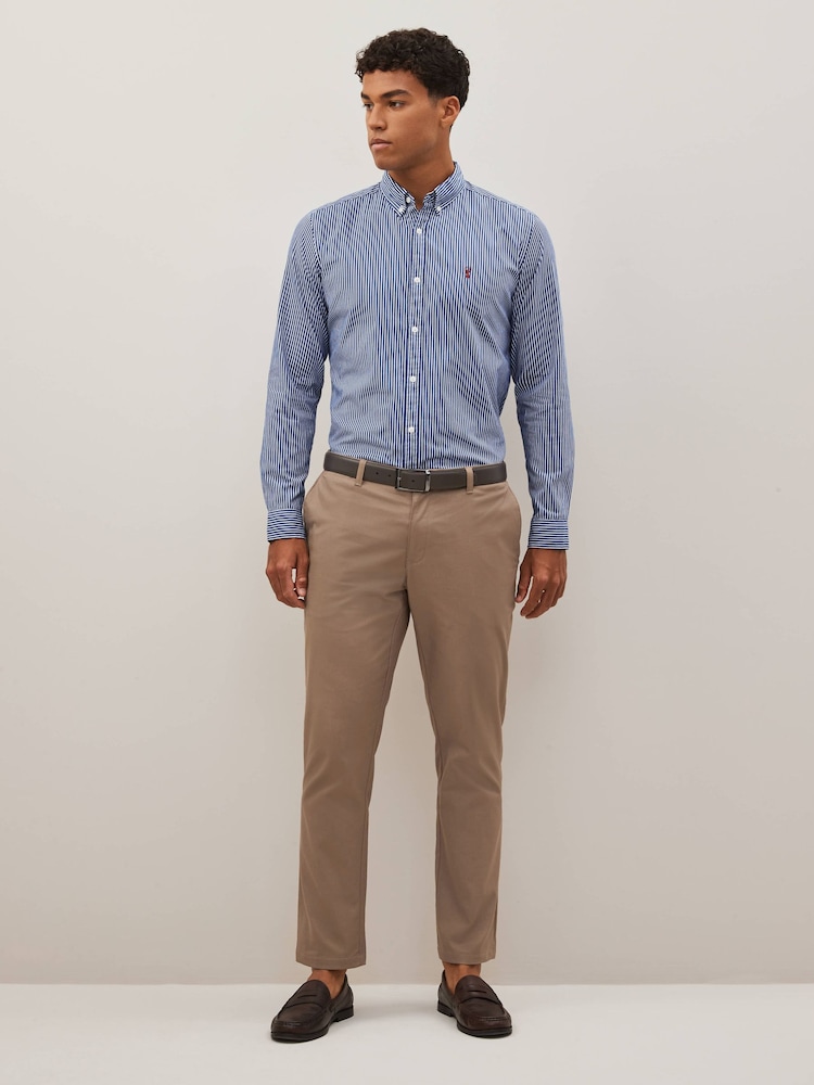 Stone Natural Slim Smart Chino Trousers - Image 2 of 10