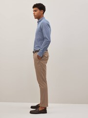 Stone Natural Slim Smart Chino Trousers - Image 3 of 10
