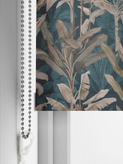 Graham & Brown Teal Blue Borneo Made to Measure Roller Blind - Image 4 of 6