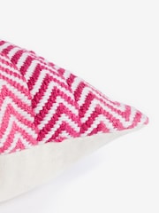 Fuchsia Pink Textured Stripe Cushion - Image 2 of 5