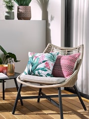 Fuchsia Pink Textured Stripe Cushion - Image 3 of 5