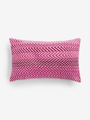 Fuchsia Pink Textured Stripe Cushion - Image 4 of 5