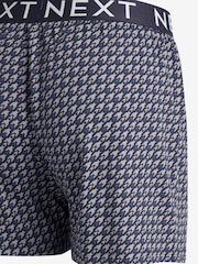 Navy Blue/Grey Dogtooth 4 pack Jersey Boxers - Image 2 of 6