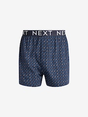 Navy Blue/Grey Dogtooth 4 pack Jersey Boxers - Image 4 of 6