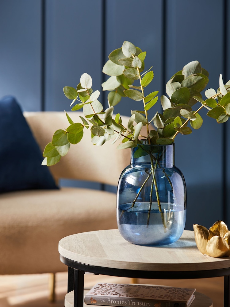 Jarrón de cristal con flores - Imagen 1 de 3