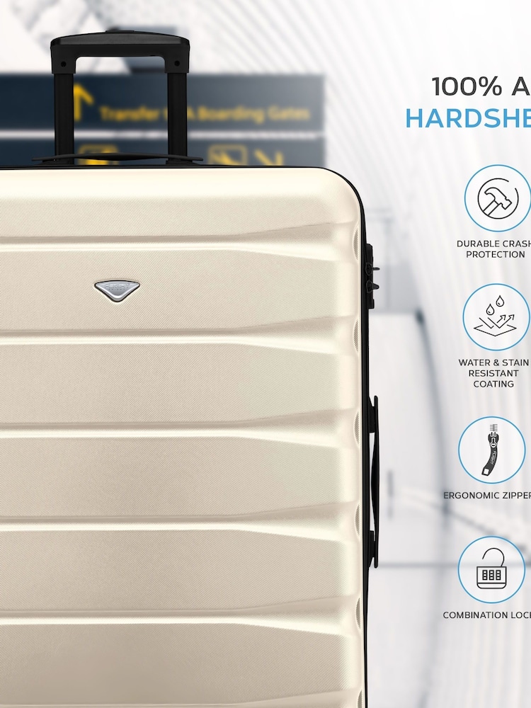 Flight Knight Large Hardcase Lightweight Check In Suitcase With 4 Wheels - Image 11 of 11 Flight Knight Large Hardcase Lightweight Check In Suitcase With 4 Wheels - Image 11 of 11