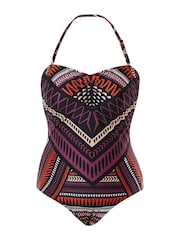 Seaspray Katherine Brown Tribal Bandeau Tummy Control Swimsuit - Image 5 of 5