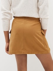 Brown Wrap Over Utility Mini Skirt - Image 3 of 4