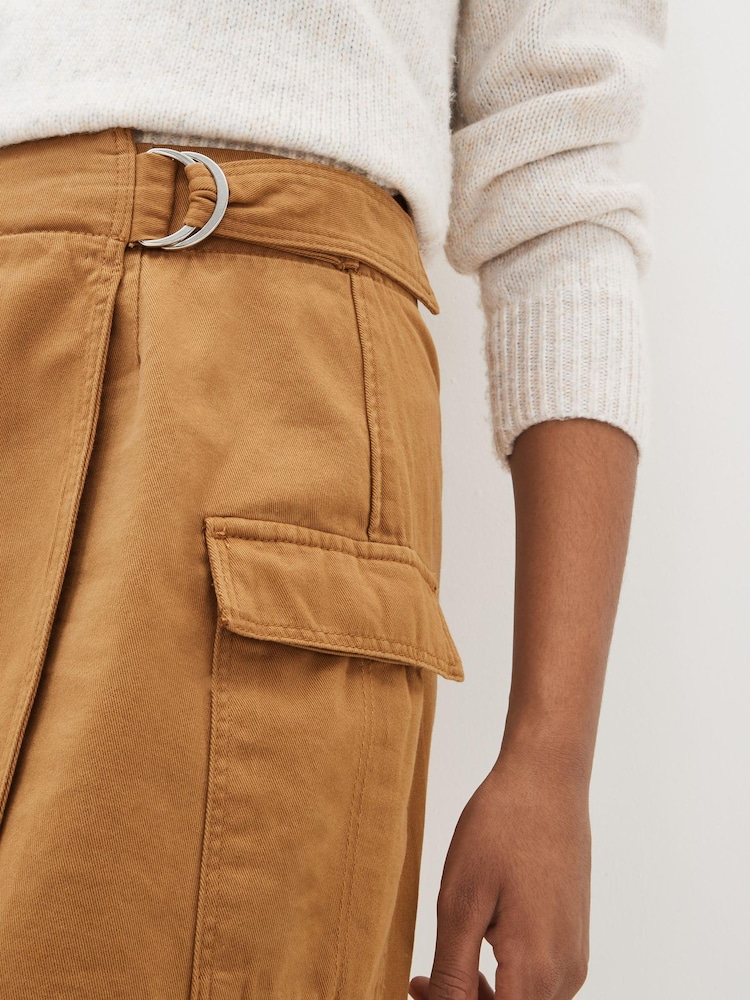 Brown Wrap Over Utility Mini Skirt - Image 4 of 4