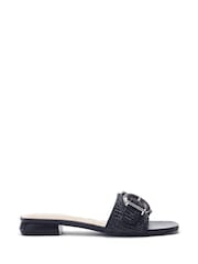 Moda in Pelle Black Juletta Feature Buckle Mule Sandals - Image 1 of 1