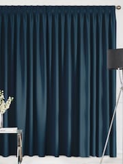 Indigo Blue Montero Velvet Made To Measure Curtains - Image 2 of 9