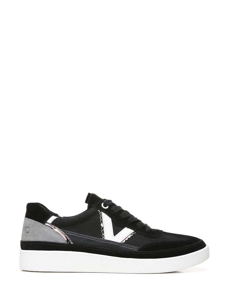 Negru - Pantofi sport din pânză cu Dantelă Vionic Mylie - Image 1 of 7