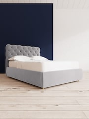 Swoon Easy Velvet Silver Grey Burbage Divan Bed - Image 1 of 8