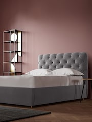 Swoon Easy Velvet Silver Grey Burbage Divan Bed - Image 2 of 8